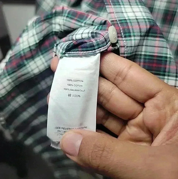 J Crew Shirt Mens Large Plaid Classic Fit Long Sleeve Button Down 100% Cotton - Picture 4 of 4